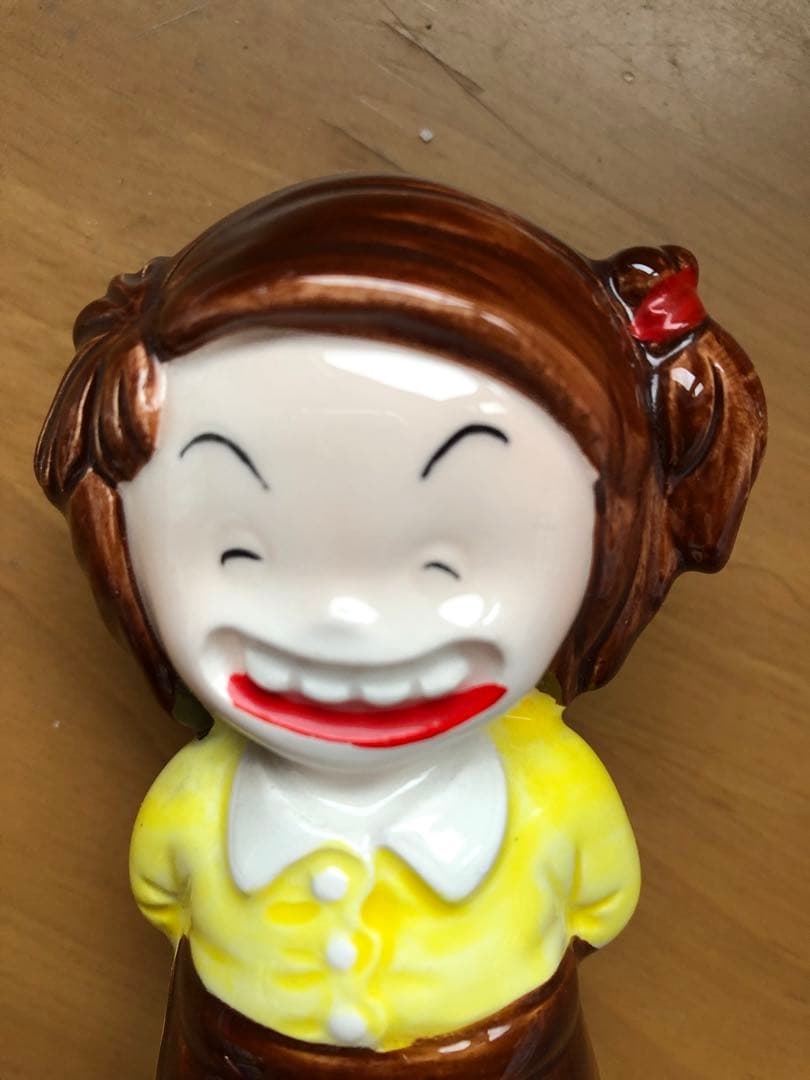 最終値下げ　希少！美品　じゃりン子チエ貯金箱　陶器製