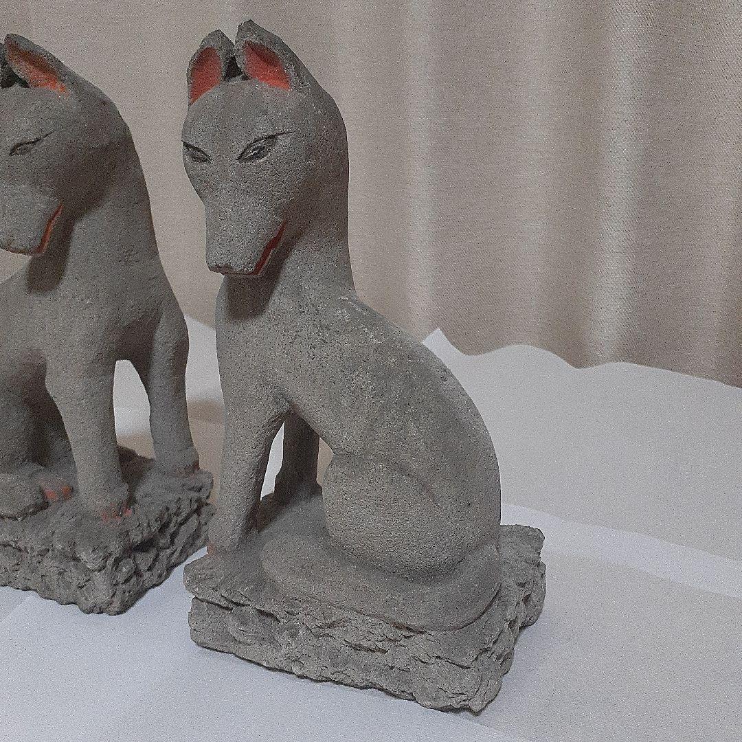 稲荷　狐像　石像