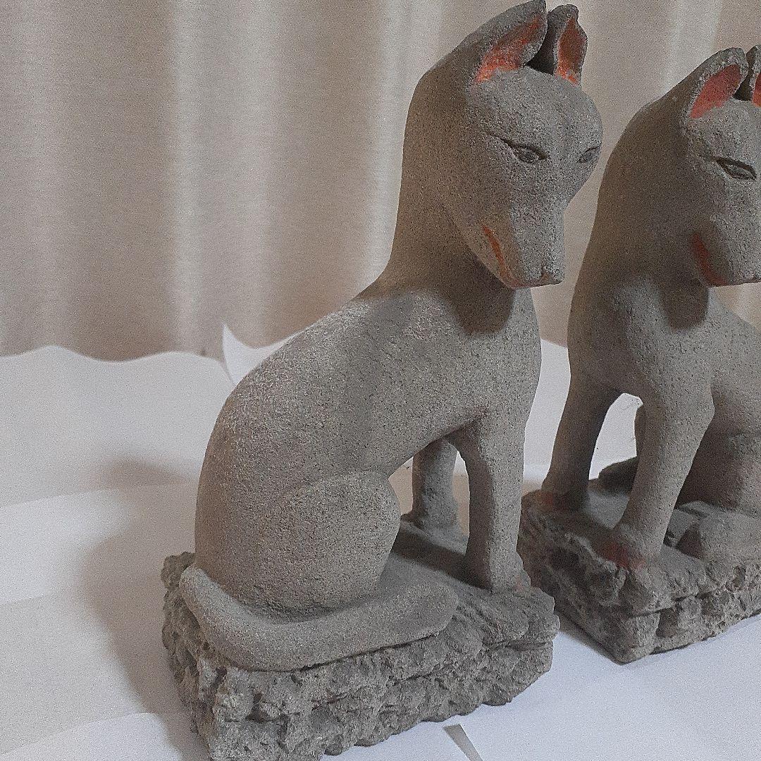 稲荷　狐像　石像