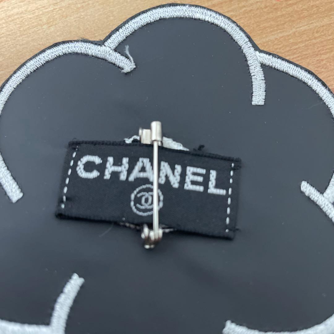 シャネル☆カメリアブローチ ココマーク ロゴ　コサージュ ヴィンテージ　黒