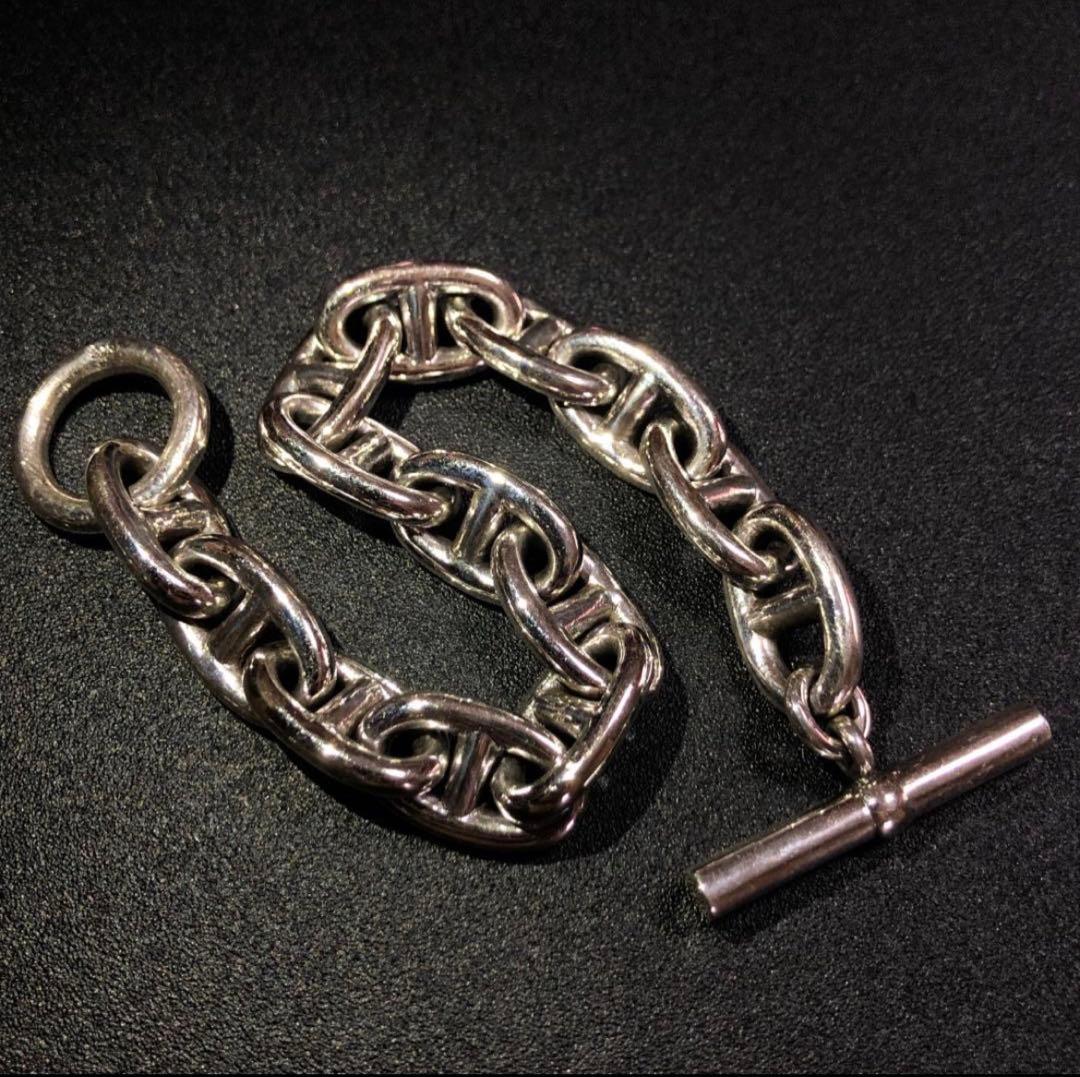 シルバー925 silver アンカーチェーン ブレスレット メンズ