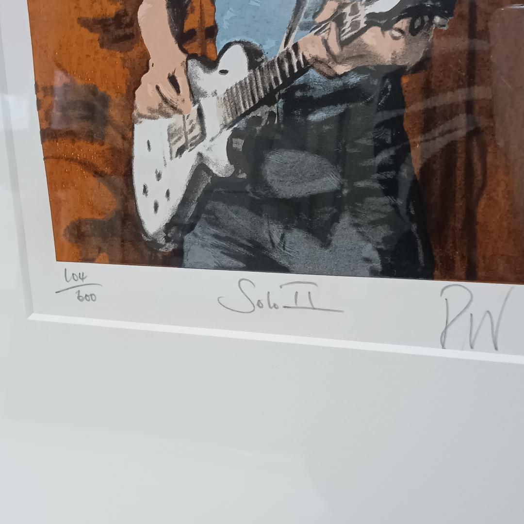 額縁付き 絵画 中型 ロンウッド リトグラフ　スライドオンディスⅡ 人物画