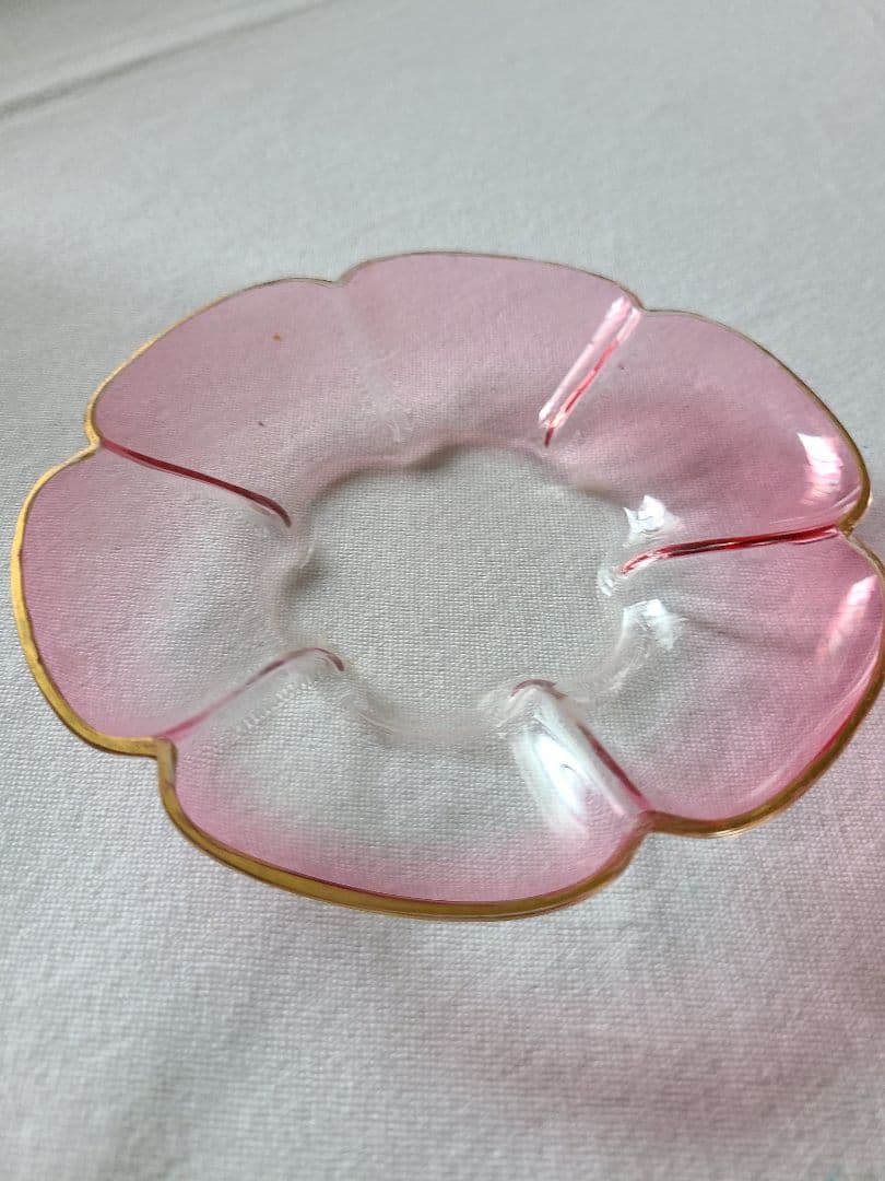 アンティークボヘミアンガラス　カップ&ソーサー