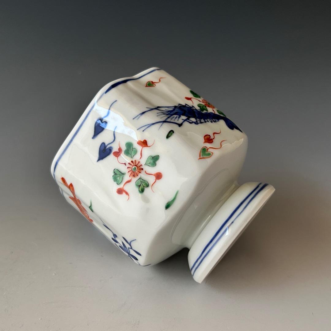 茶道具　万暦　魚紋　火入　林淡幽　共箱　京焼　清水焼　煙草盆　稽古　茶事　茶会