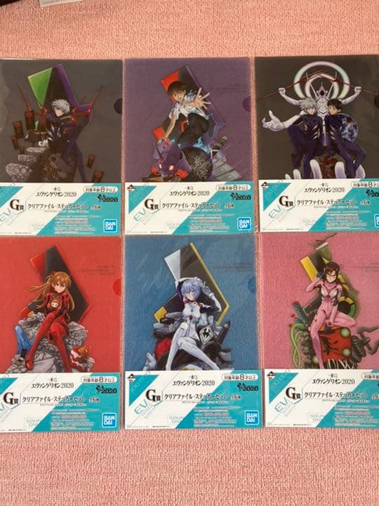 【激レア】エヴァンゲリオン クリアファイル・ステッカーセット 全6種コンプリート