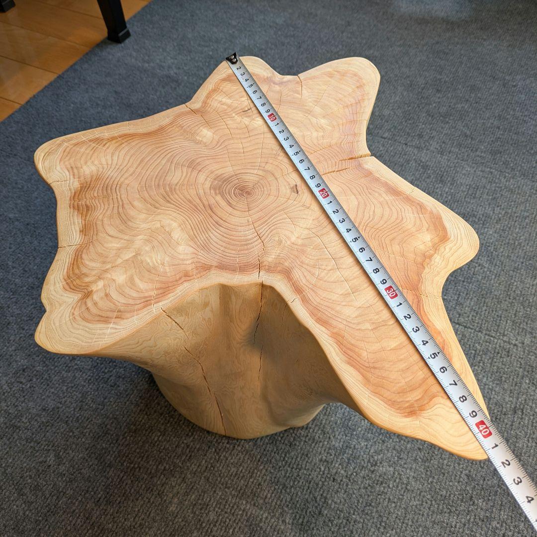 檜　切り株　丸太　椅子　スツール 　高さ約29.5㎝