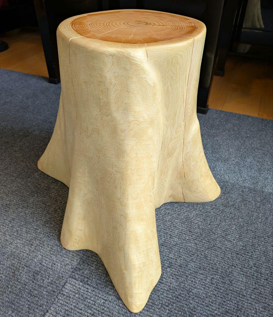檜　切り株　丸太　椅子　スツール 　高さ約29.5㎝