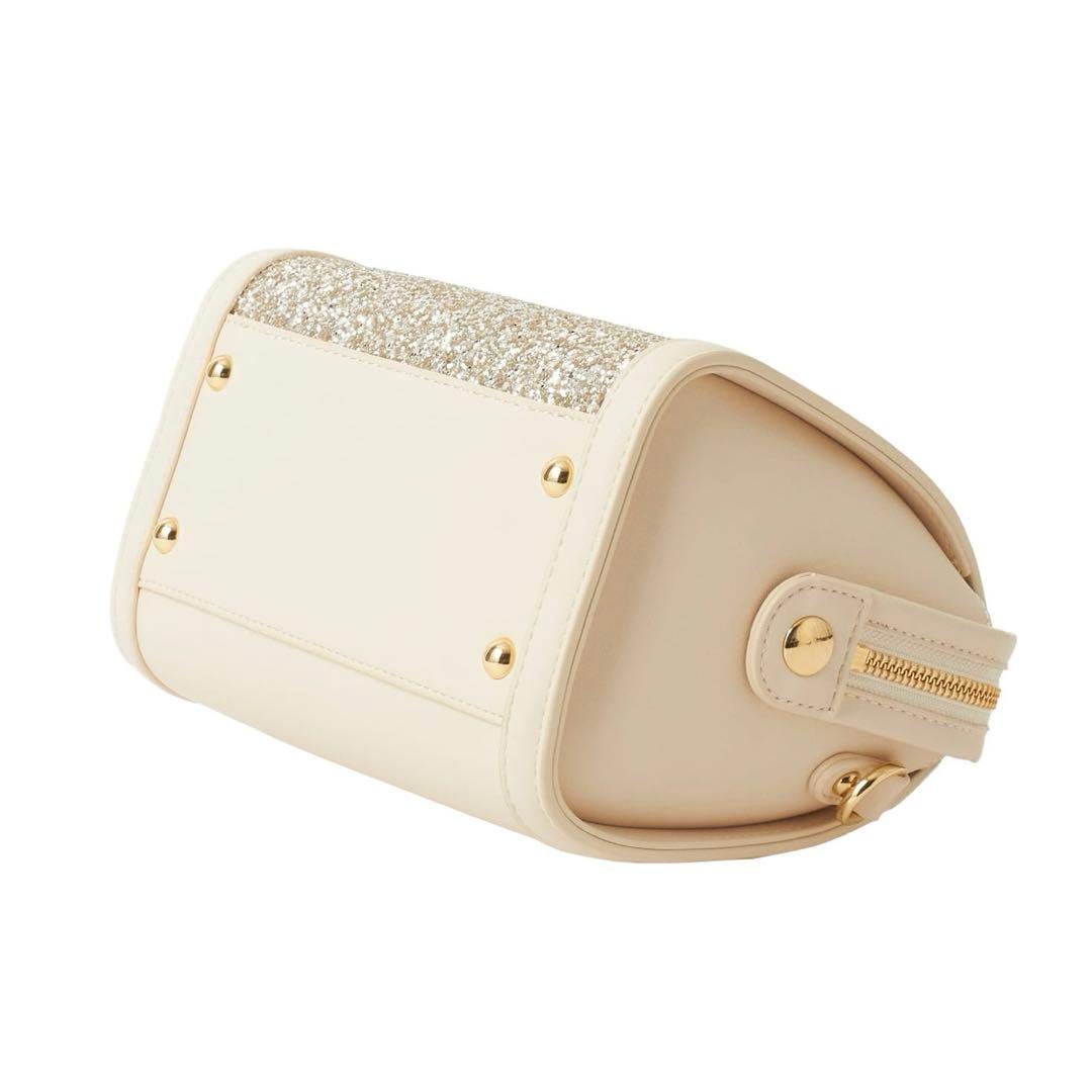 【美品】DIANA グリッター装飾 ハンドバッグ