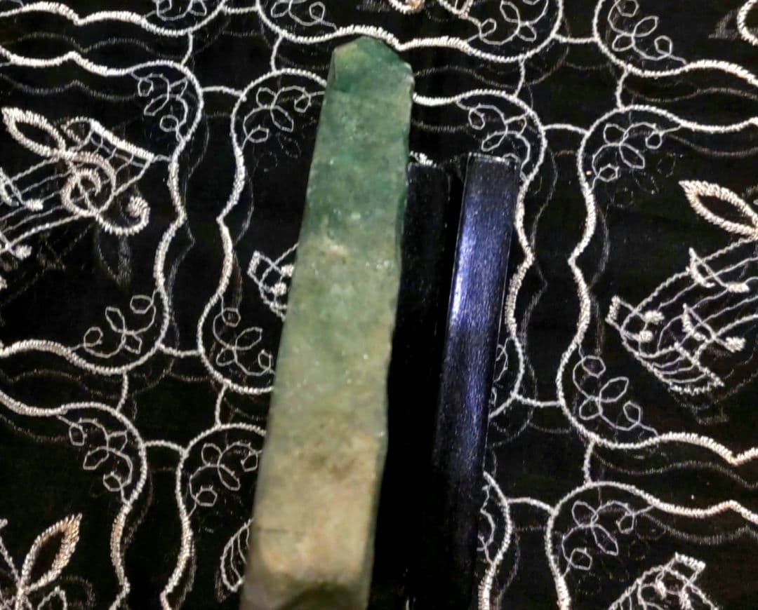 翡翠の硯と中国墨　アンティーク