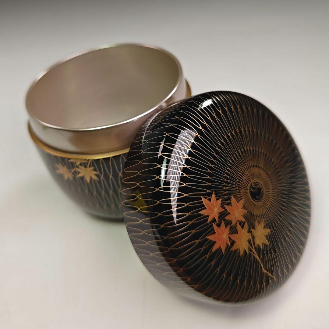 イ822 棗『網もみじ　内銀棗　共箱』『塗師作』茶道具　茶器
