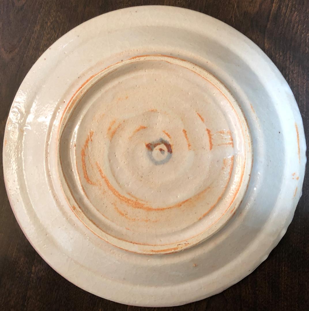 ■ 安藤 日出武　仙山窯（岐阜県重要無形文化財保持者） ■　鶴文平皿　箱付き