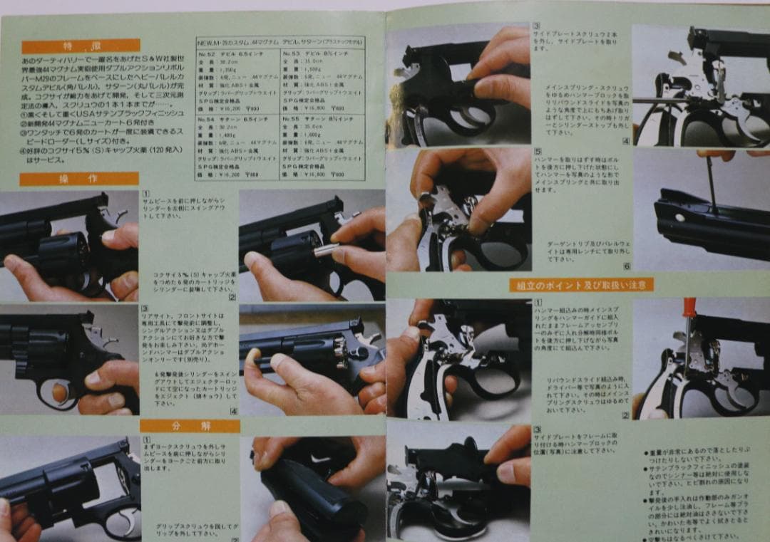 コクサイABS樹脂製モデルガン S＆W４４マグナム・サタン８.5 インチ　未発火