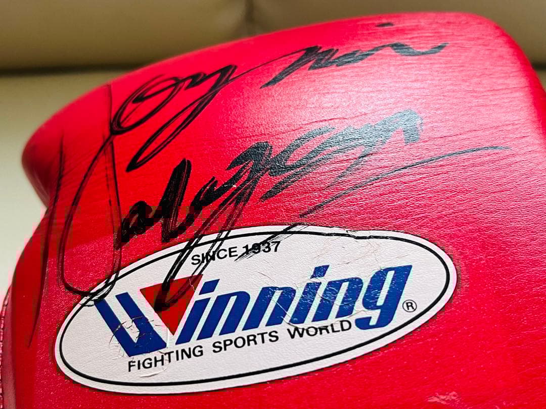 【レア品】Winning ボクシンググローブ 8oz 長谷川穂積さんサイン入り