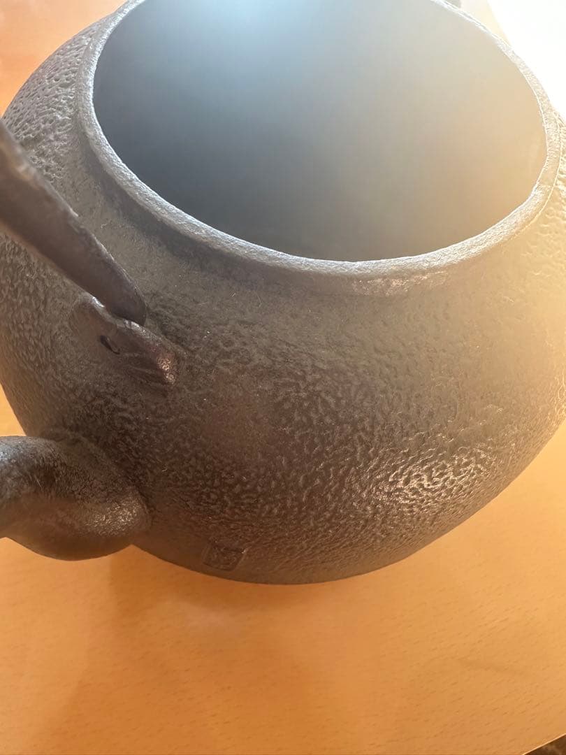 【佐藤清光】鉄瓶　茶乃湯釜　1.3L 丸型　お茶 茶道具 作家