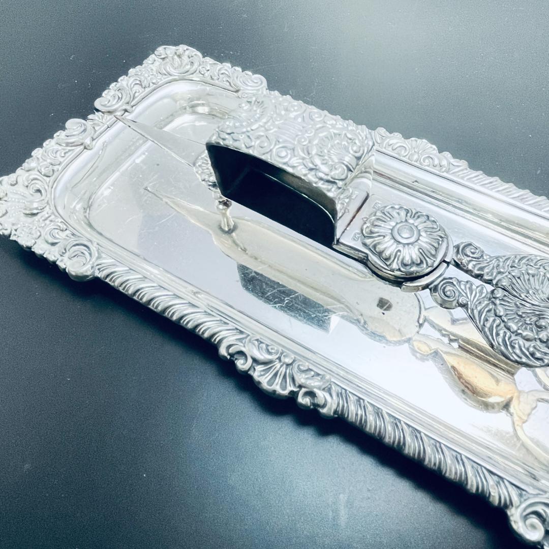 【英国】キャンドルトリマー/トレー【シルバープレート】スニファー/燭台用火消し