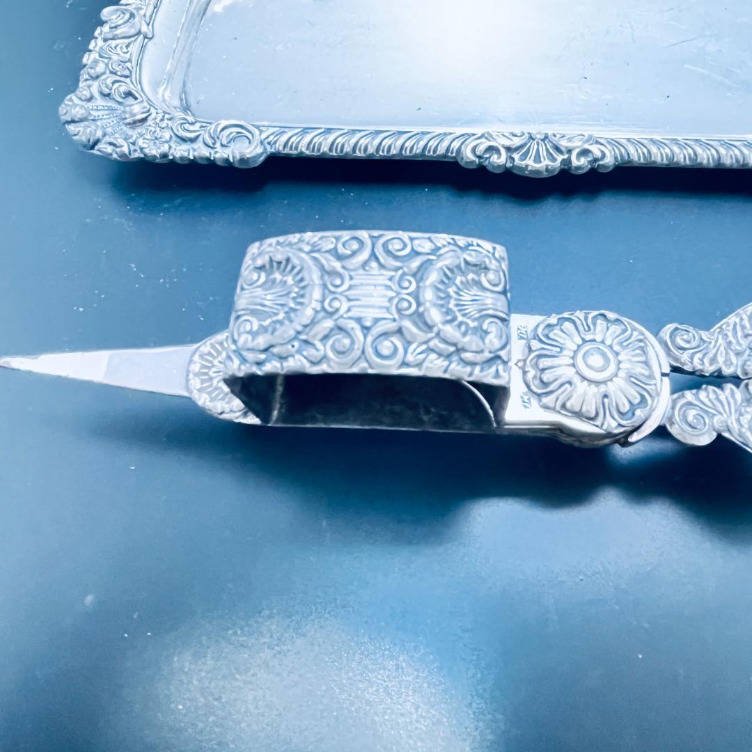 【英国】キャンドルトリマー/トレー【シルバープレート】スニファー/燭台用火消し