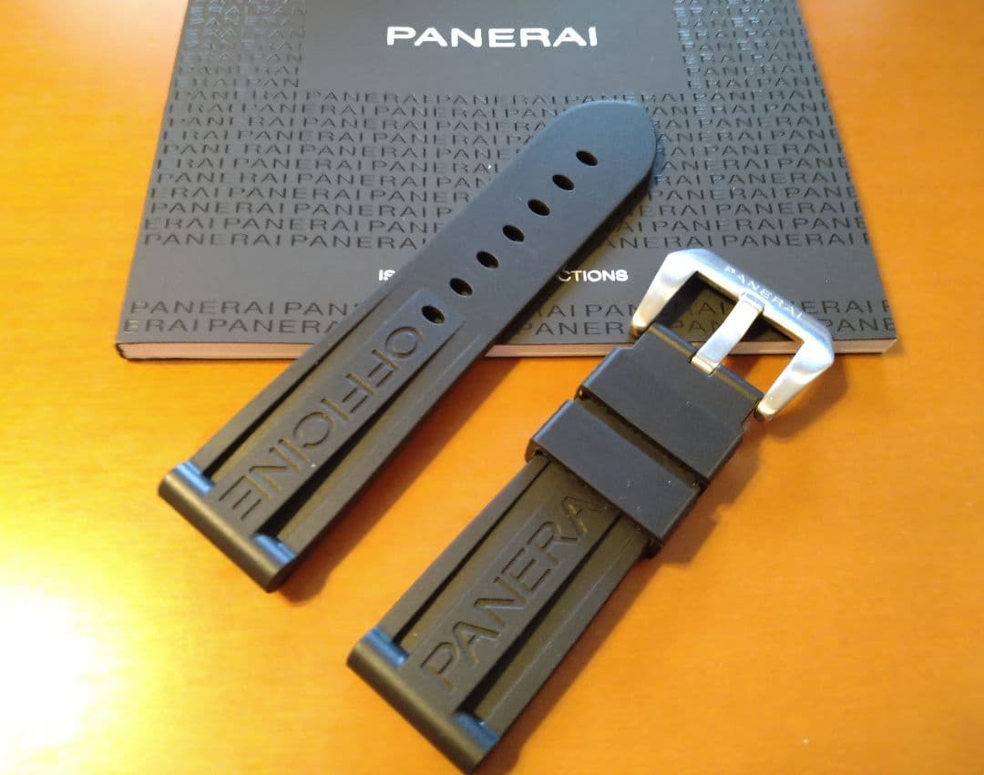 断*男様 OFFICINE PANERAI 44m用ラバーベルト／ブラック　尾錠