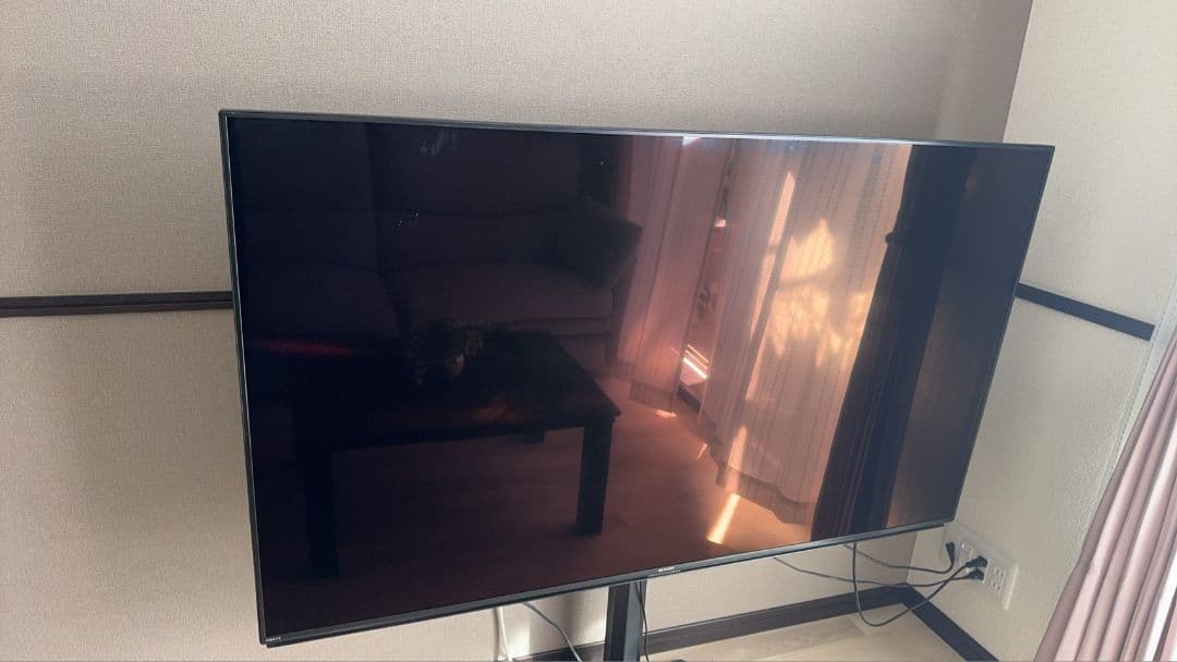 ※引取限定※SHARP スマートテレビ　壁寄せスタンド付き　60インチ