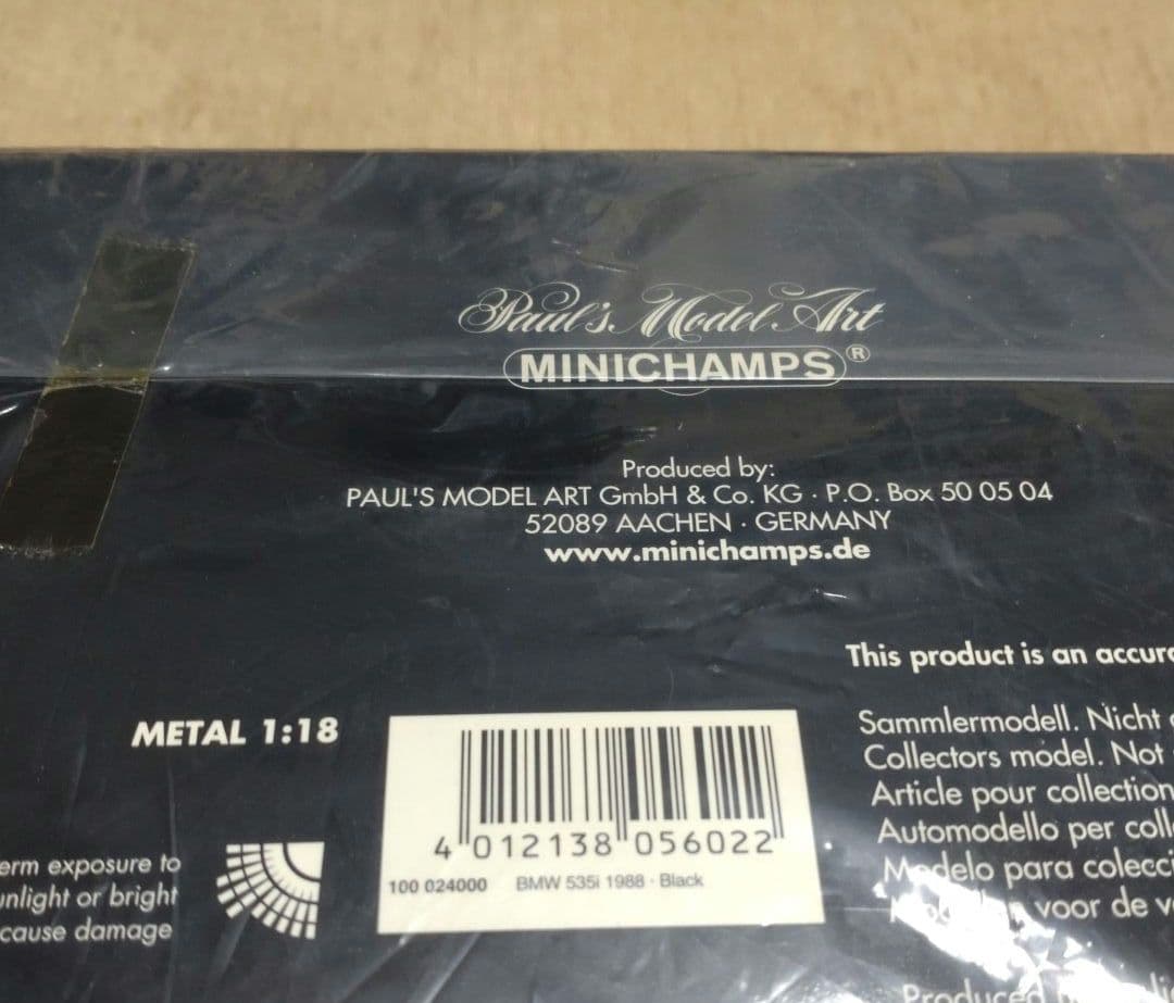 【新品・未開封】MINICHAMPS BMW 535i 1988 1:18