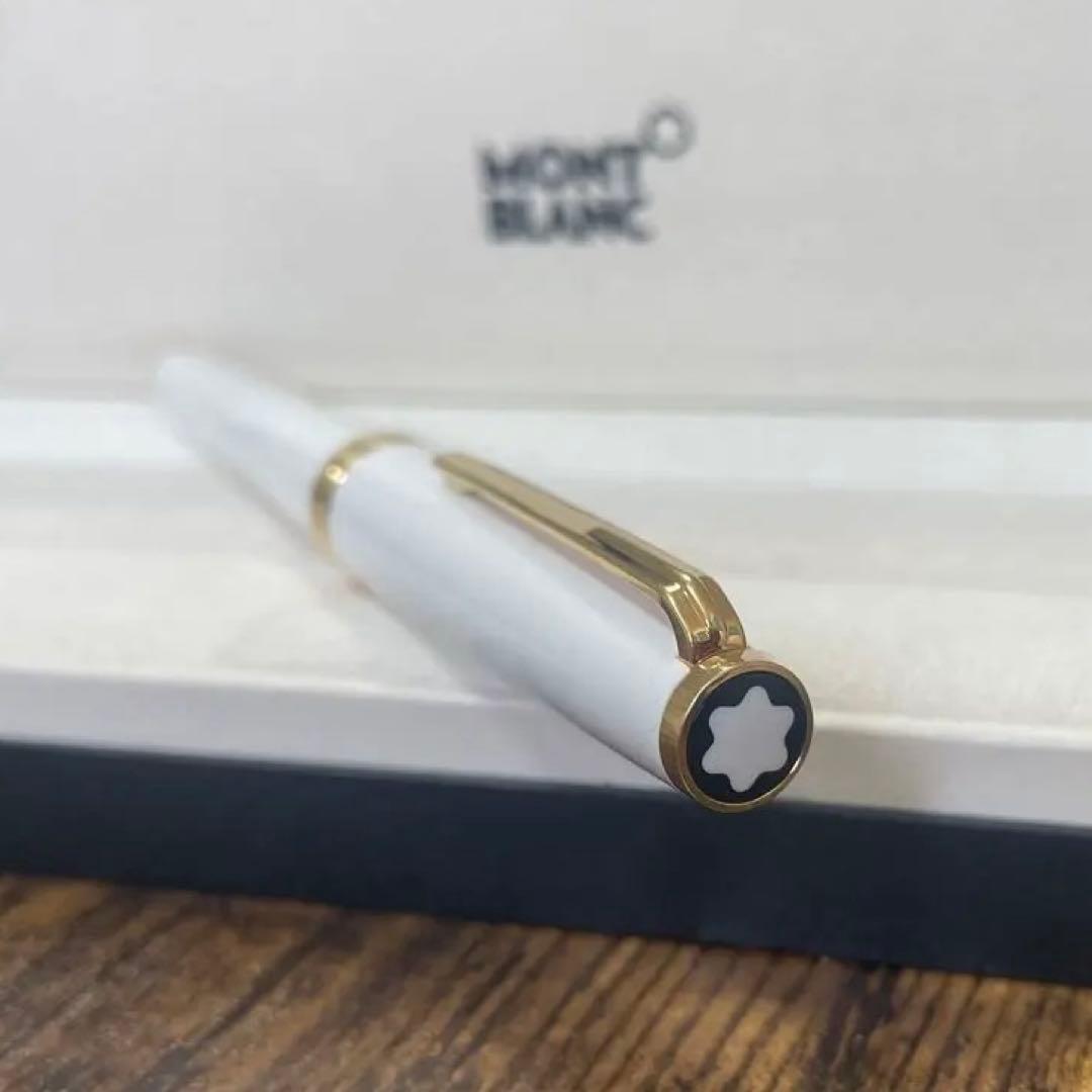 ☆即筆記可☆モンブラン PIX　ローラーボール　キャップ式　ホワイト　水性