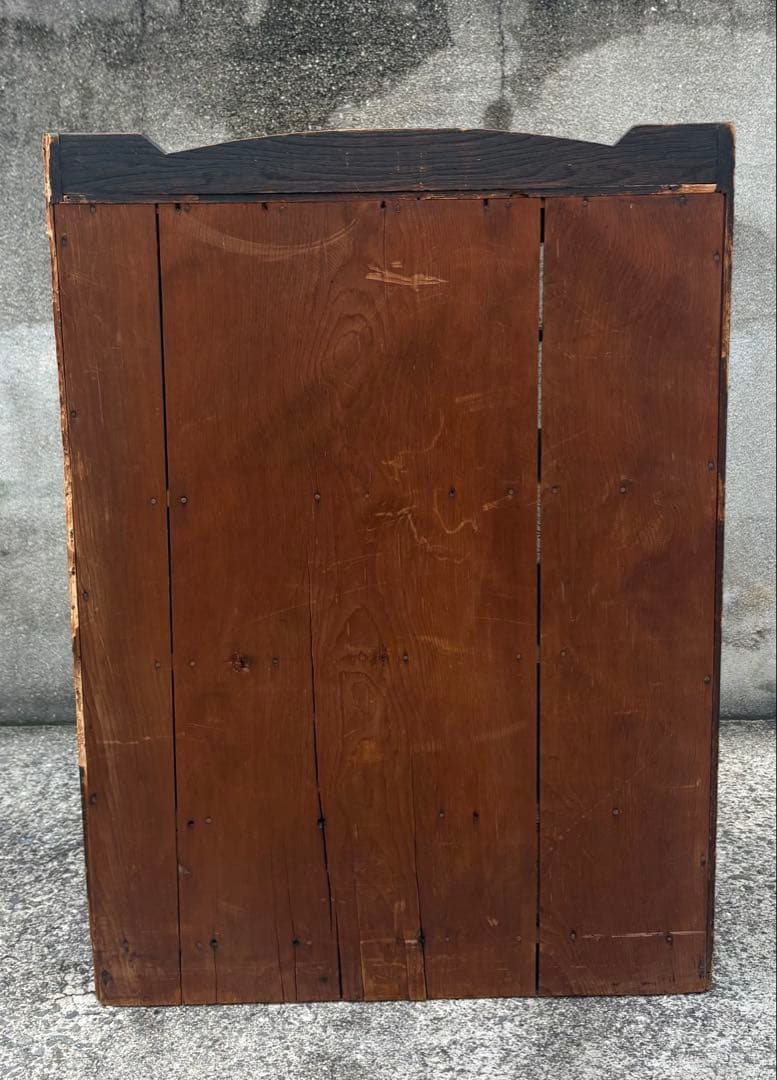 昭和レトロ 食器棚 飾り棚 本棚 キャビネット すりガラス アンティーク