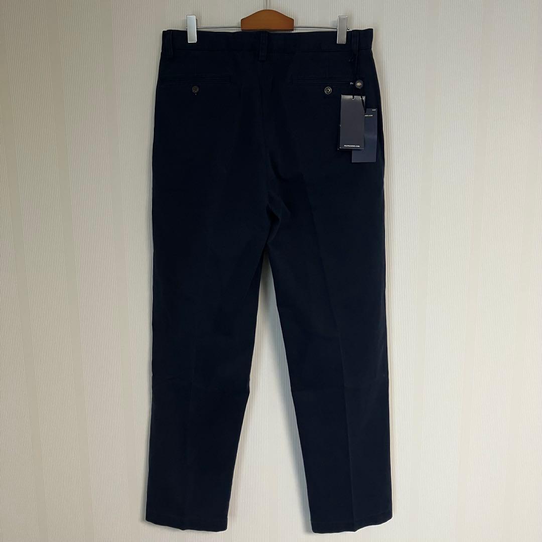 90sデッドストック　ポロラルフローレン ツータックチノパンツ　ネイビー30M