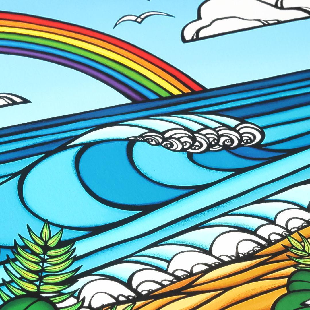 Lサイズ　Heather Brown 『 ノースショア レインボウ 』