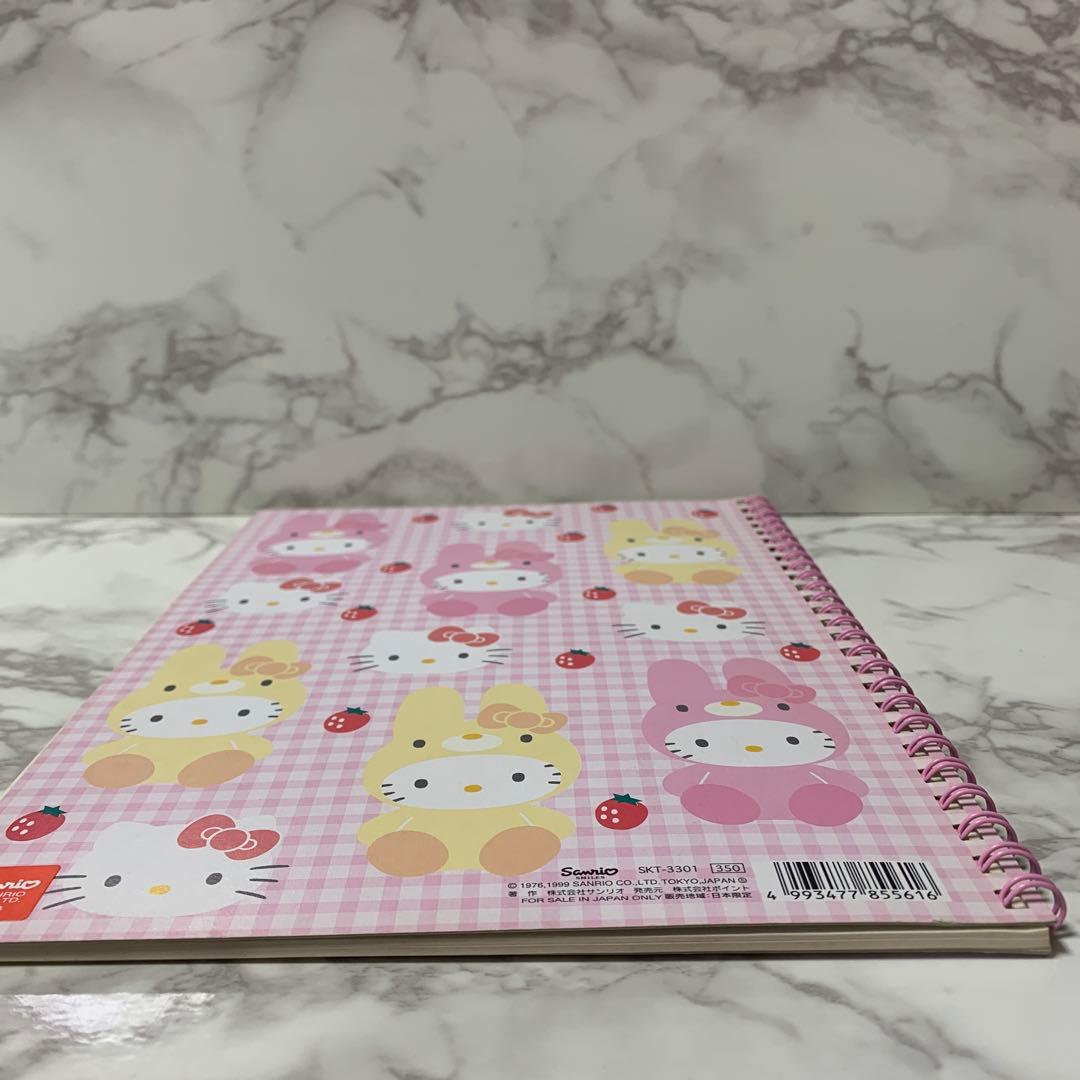 Sanrio ハローキティ 平成レトロ1999年　スパイラルノート B5 うさぎ
