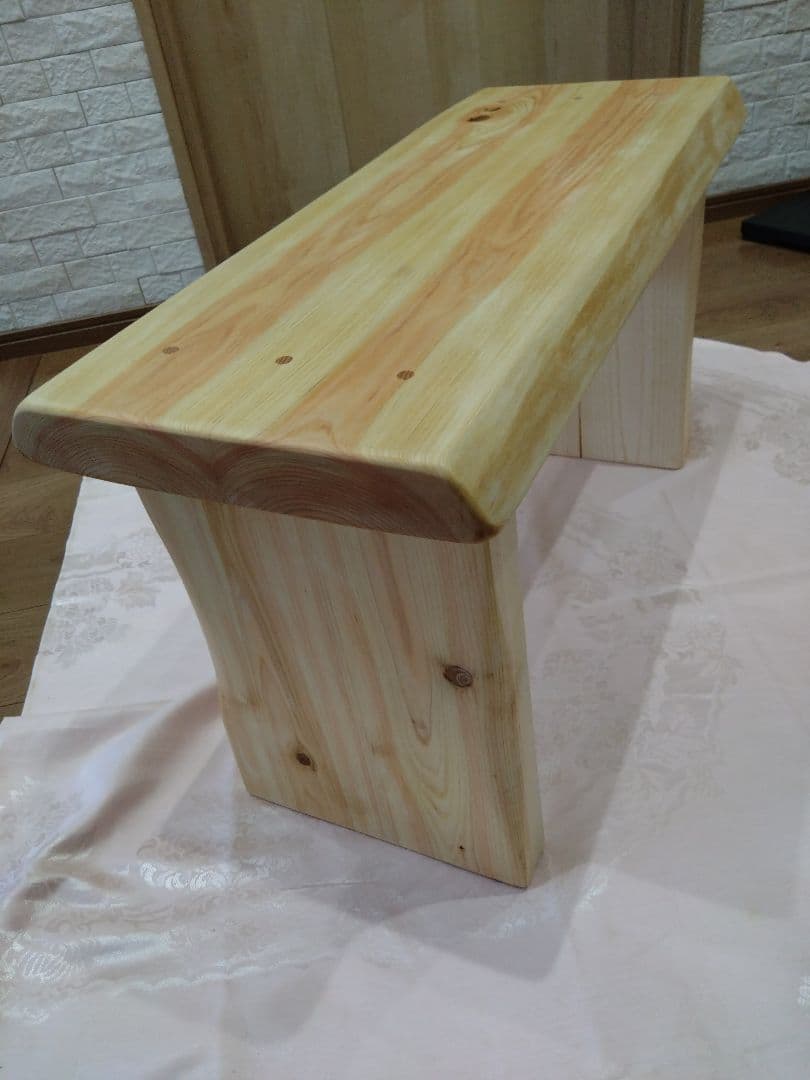 檜のベンチ73　mk♡❕　総檜造り　リビング、食卓のベンチ