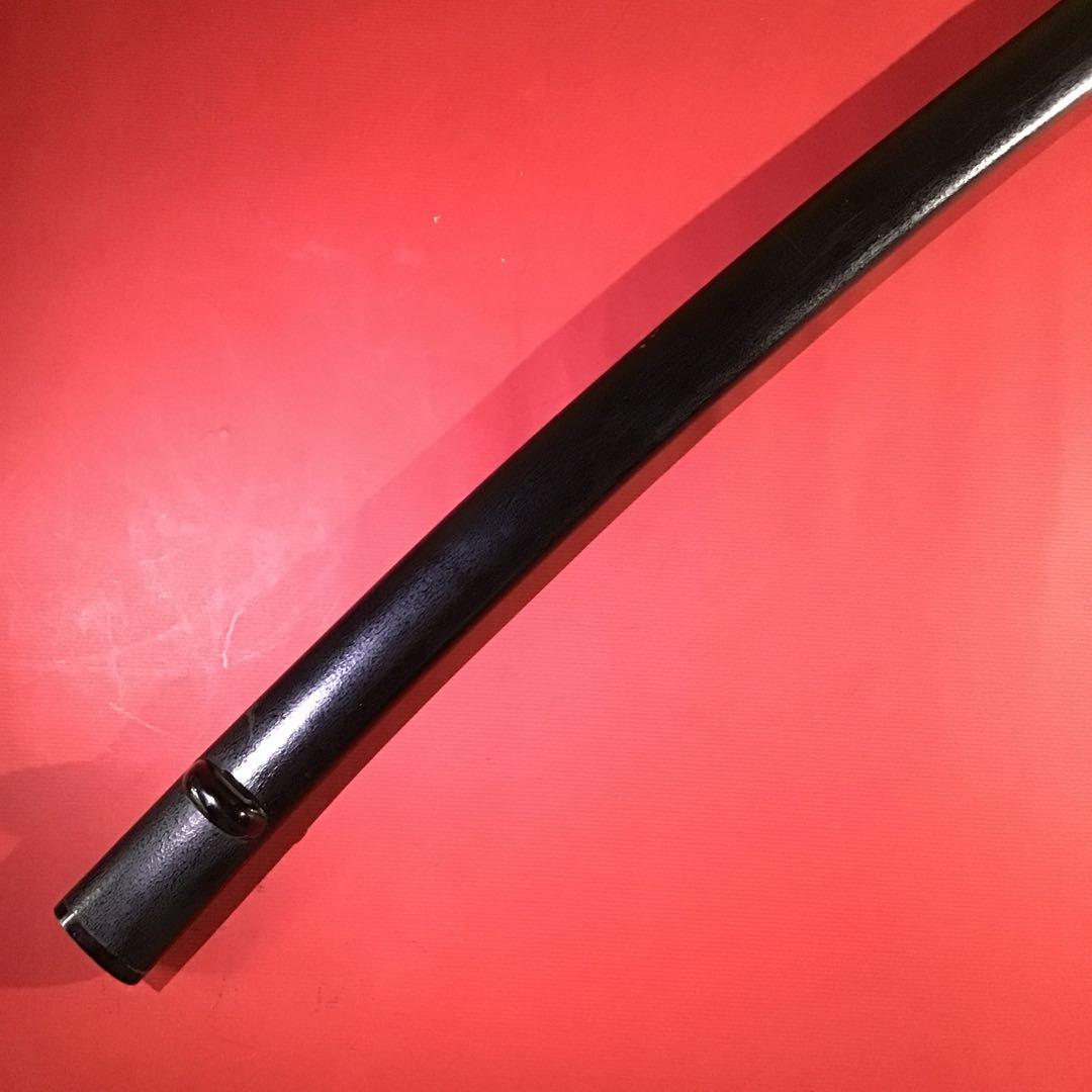 黒漆塗叩地　脇差鞘　江戸期保証