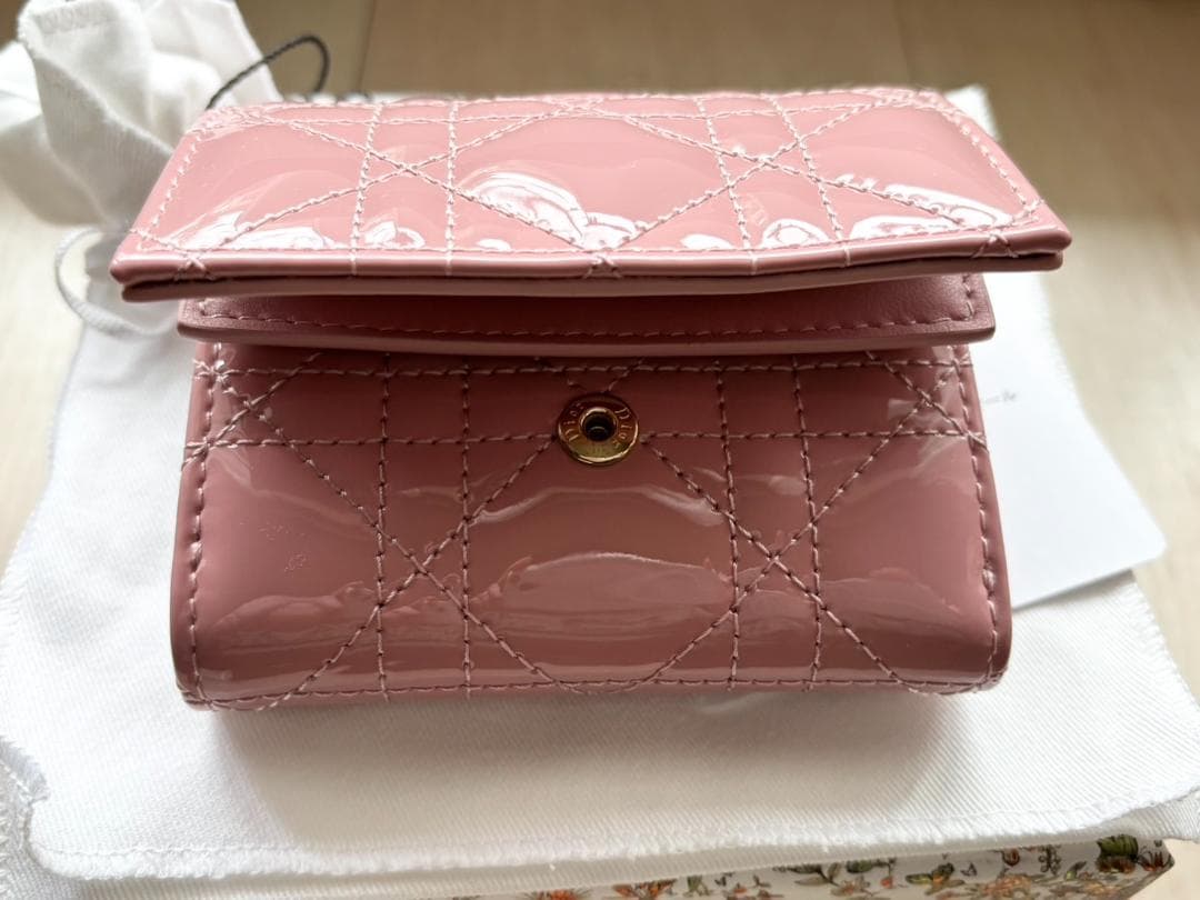 Dior ロータスウォレット カナージュ パテントカーフスキン♡年末値下げ