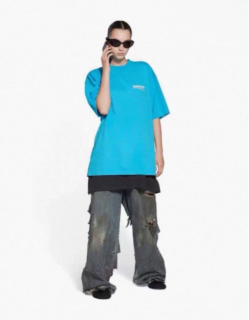 新品未使用Balenciaga バレンシアガ ダメージ加工Tシャツ