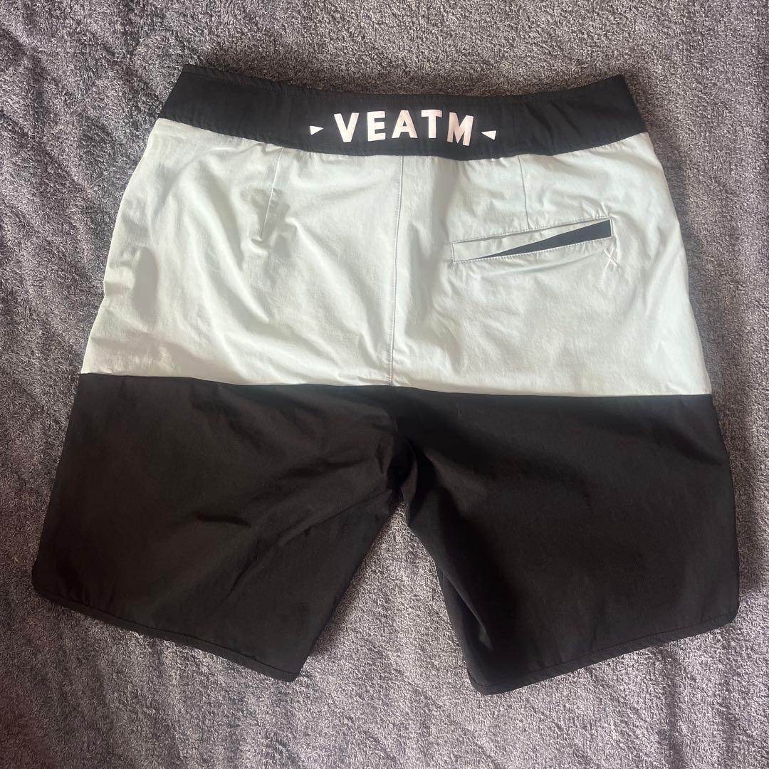 VEATM サーフパンツ Mサイズ 黒/水色