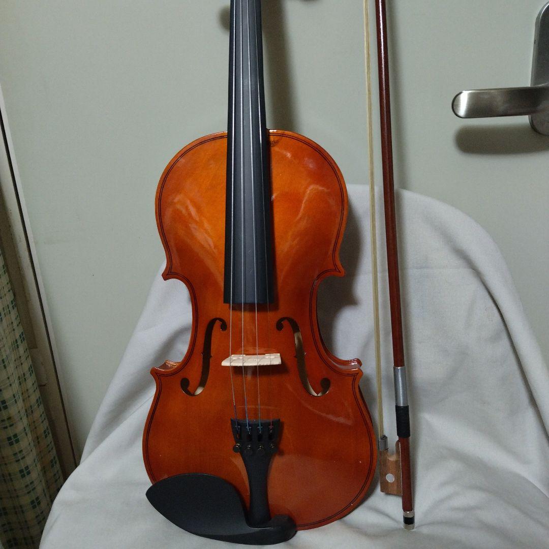 ♥新品未使用4/4♥初心者用バイオリン♥値引済♥弓、ケース、松脂付き