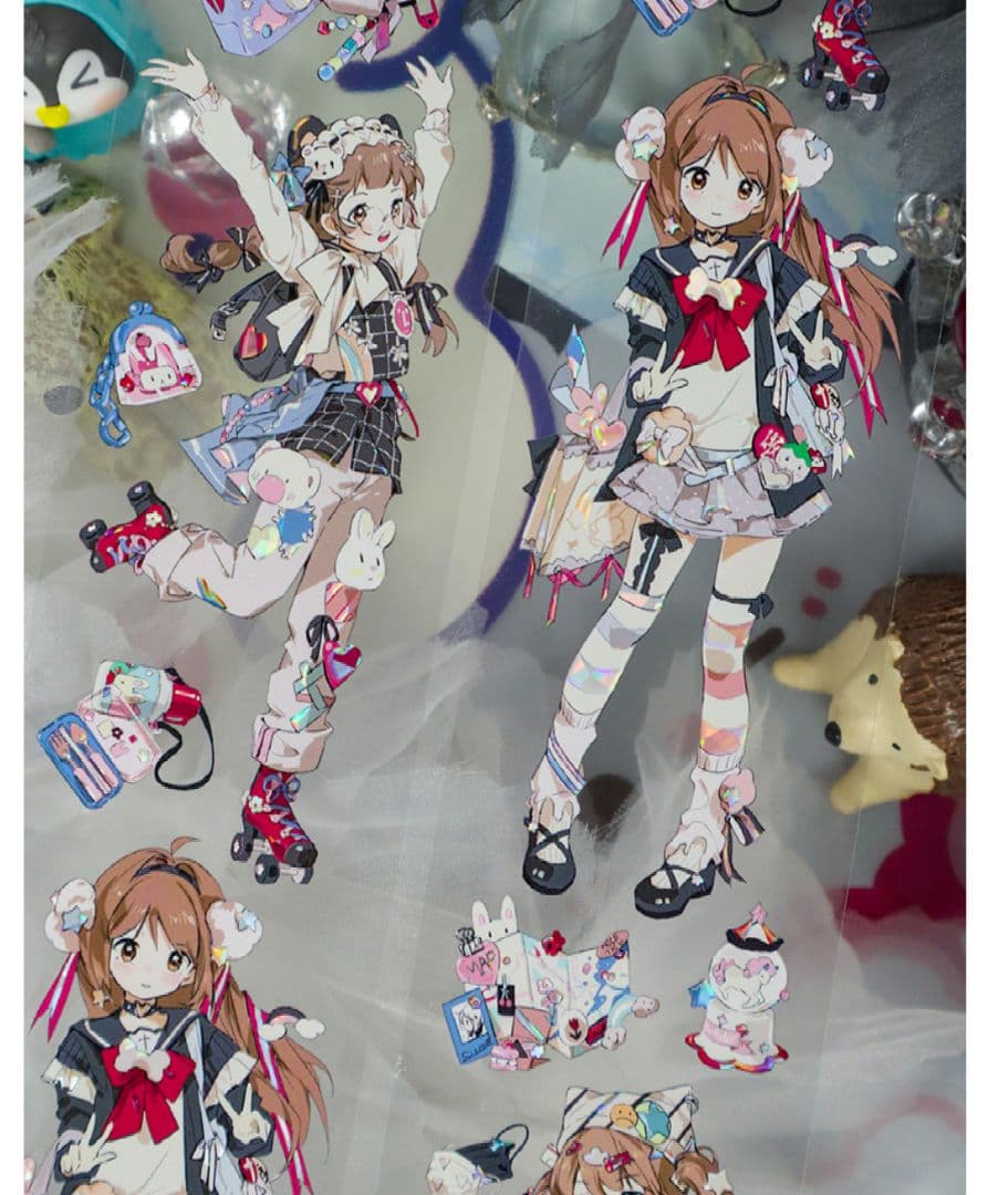 ✩のこり２✩J455＃乐园(贝壳光)new切り売り海外人物マステ女の子