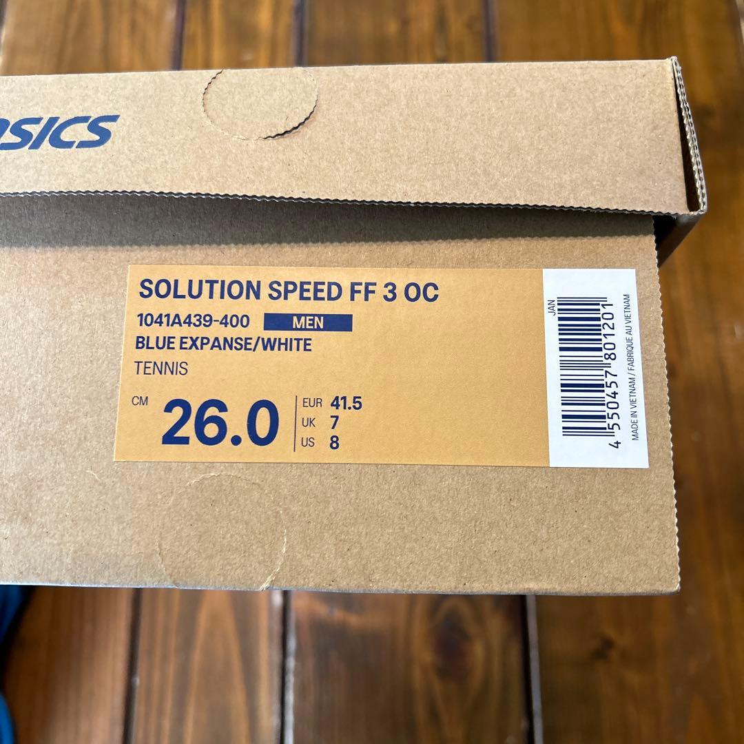 アシックス　メンズテニスシューズ ソリューションスピードFF3OC 26.0
