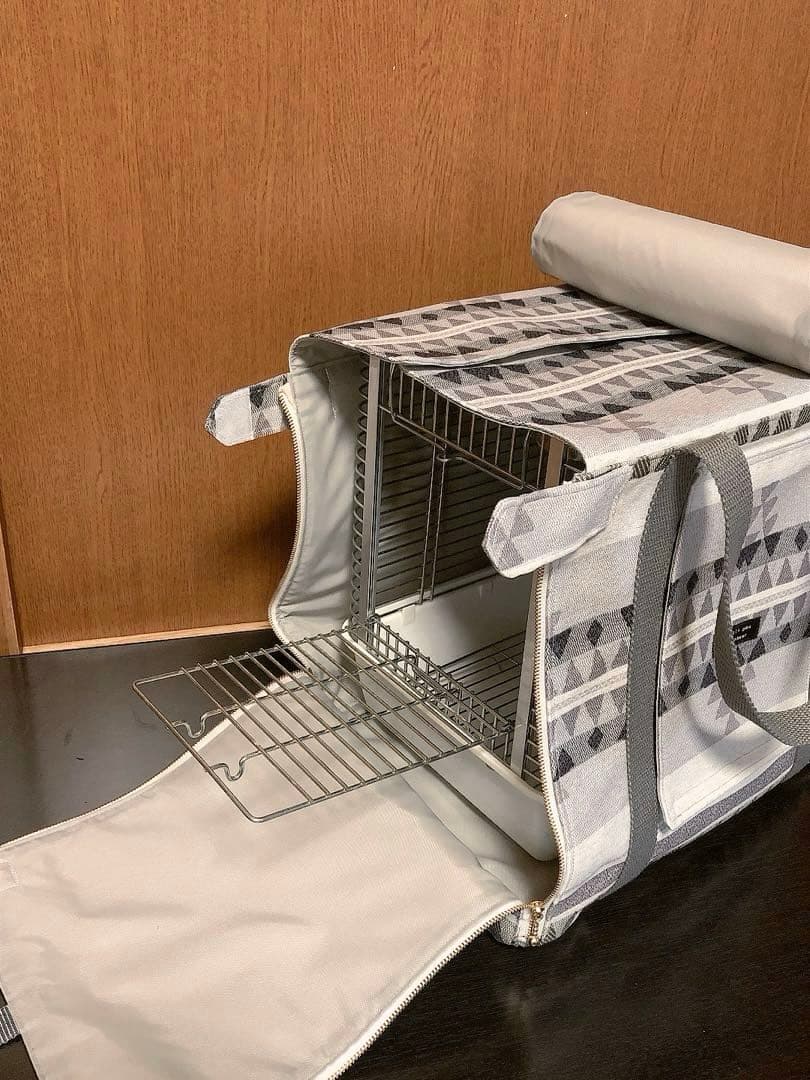 m!ch!様ケージの出し入れ不要 通院や災害避難用に便利な遮光キャリーバッグ