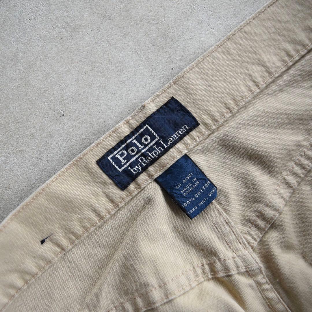 90s ラルフローレン ポロチノ5ポケット コットンパンツ ベージュW32L30