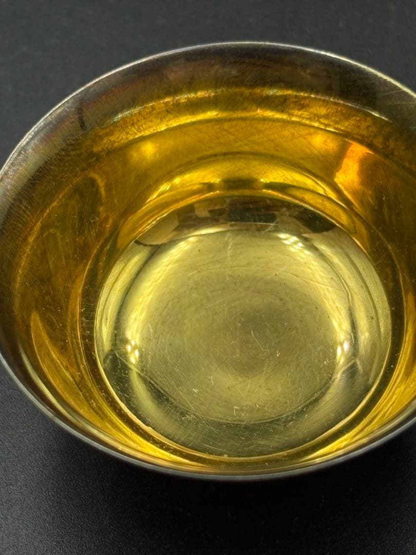 三越 純銀 銀杯 鎚目 酒盃 猪口