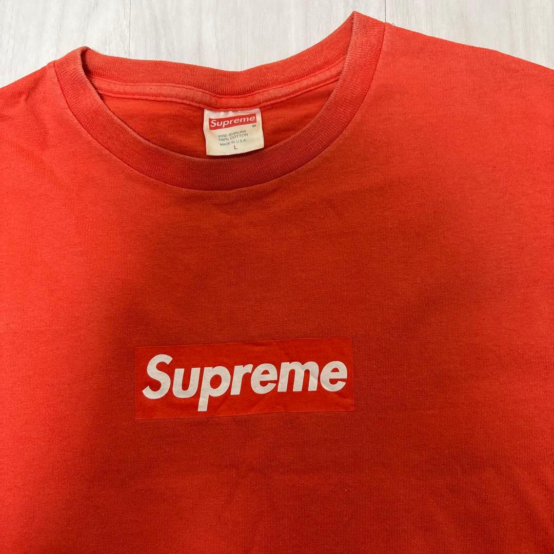 Supreme ボックスロゴ オレンジ Tシャツ Lサイズ