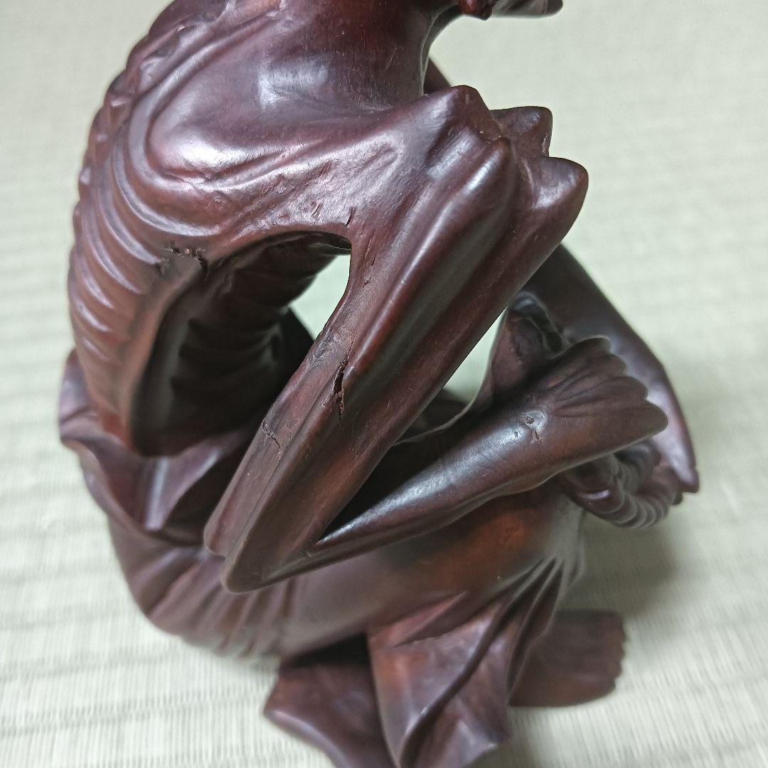 木製　中国　黄楊彫刻 釈迦苦行仏　彫刻　古美術　骨董　唐木黄楊木　寺院　仏教