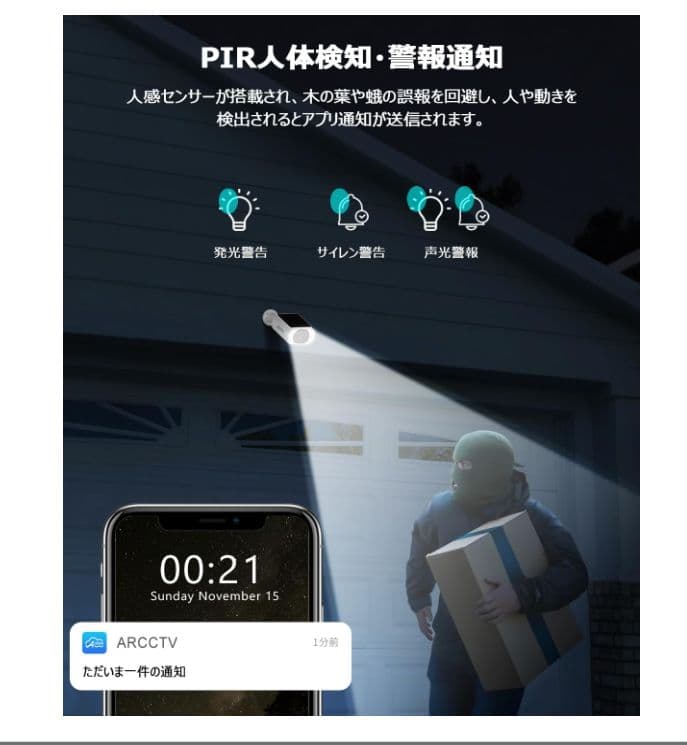 強化版400万画像・ソーラーパネル一体型・4台セット 屋外 電源不要 ワイヤレス