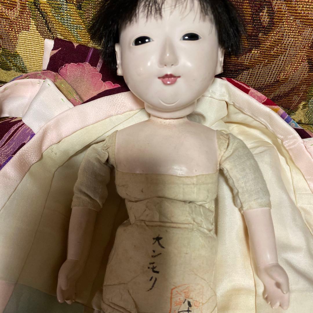 小さ目　市松人形　竹内益次郎　作　男の子　大正時代　３０ｃｍ位