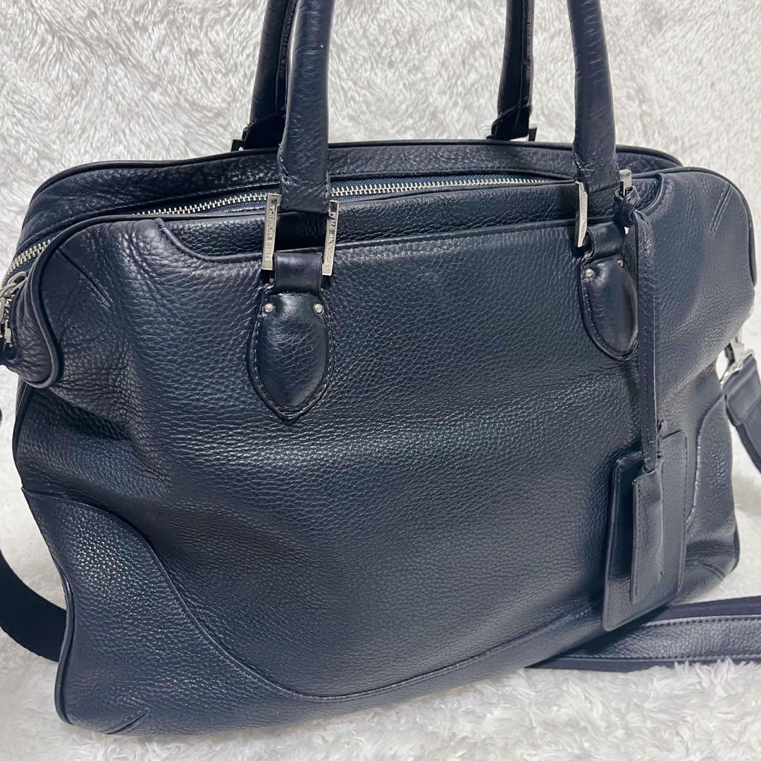 ペッレモルビダ メイデンボヤージュ 2室 2WAY ビジネスバッグ 紺A4