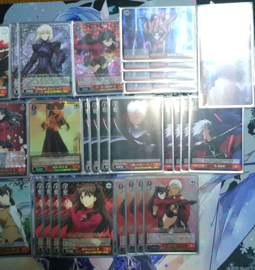 ws、fate【赤・ 扉扉（アーチャー＆凛）高レア】ネオスタンデッキ＋スリーブ