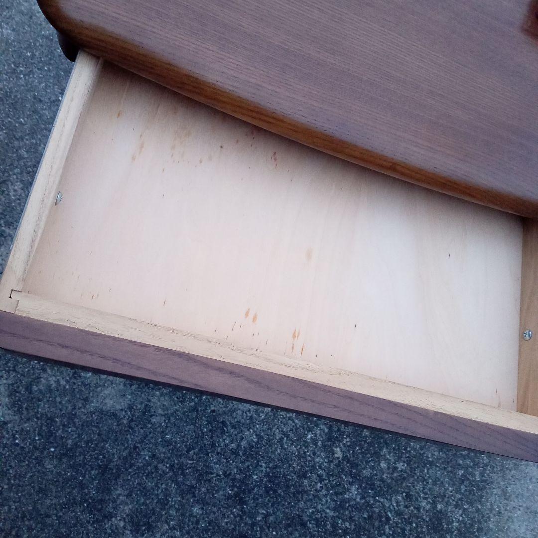 カリモク、ブラウン 電話台 引き出し付き　棚　花台　多用途キャビネット