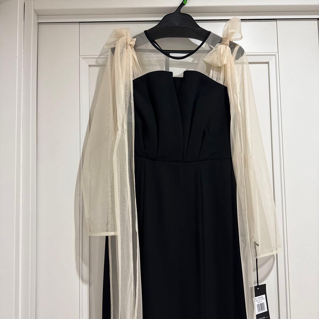 チュールリボンビスチェドレス