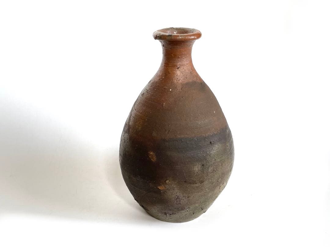 陶芸家　人間国宝　藤原啓　備前焼　備前　徳利　酒器　一輪挿し　箱なし　窯変