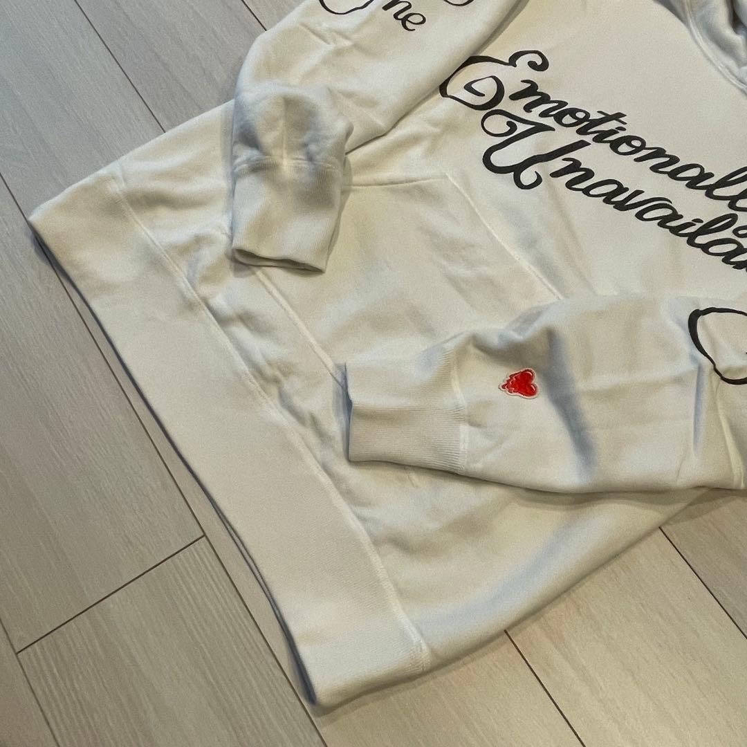 や*す様 EMOTIONALLY UNAVAILABLE フーディーEU ホワイ