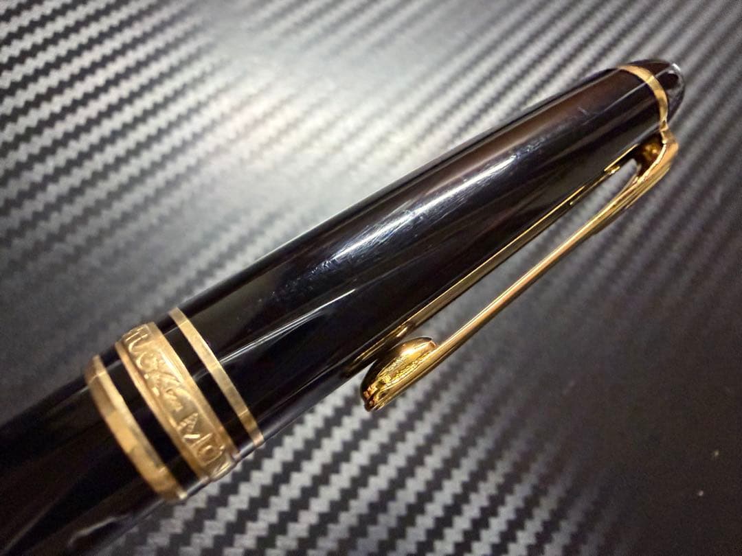 極美品 エボナイト芯 モンブラン 144 万年筆 ブラック 全金 EF 極細字
